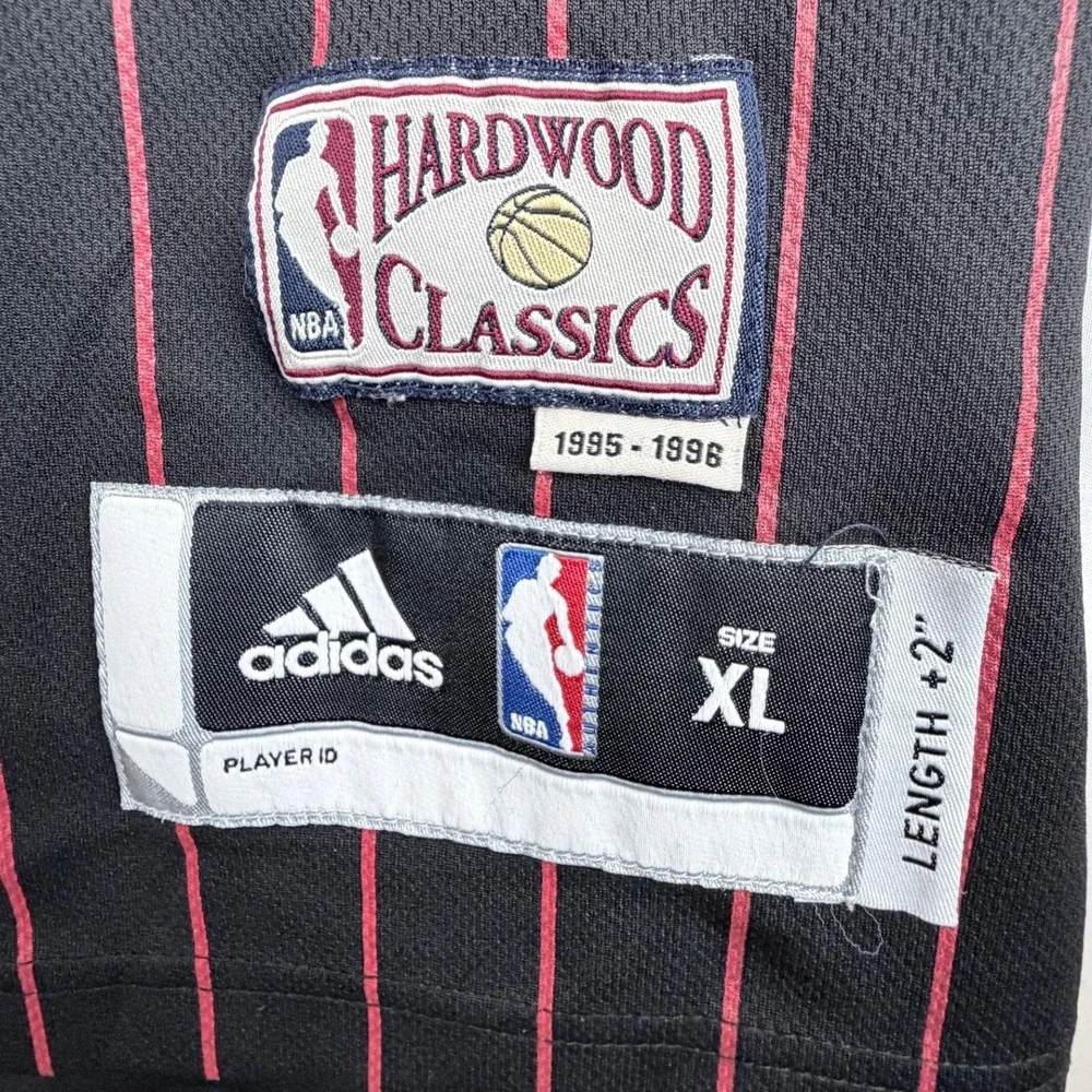 Adidas Derrick Rose 1 Chicago Bulls Hardwood Classics Black Pinstripe Jersey XL